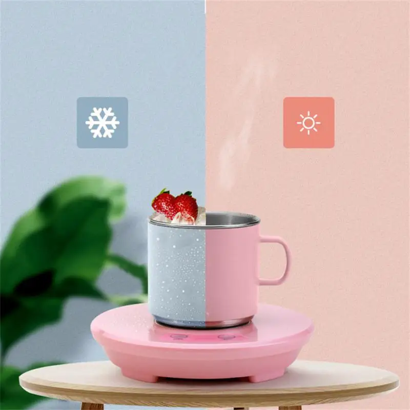 

2 In 1 Electric Fast Cooling Cup Portable Smart USB Cooling Heating Coaster Coffee Milk Warmer Cooler Beverage Tea Cup Mug Mat