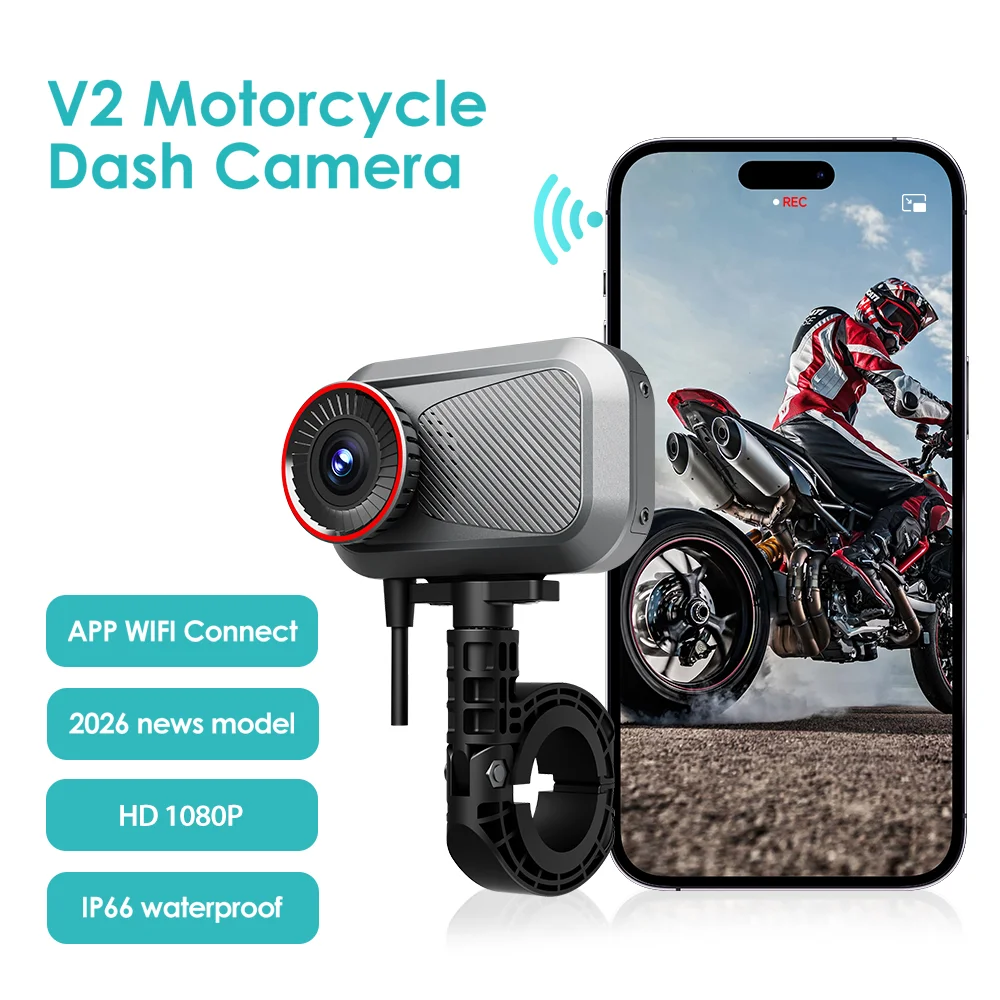 Caméra Action Moto HD 1080P V2 - Vision Nocturne & Étanche