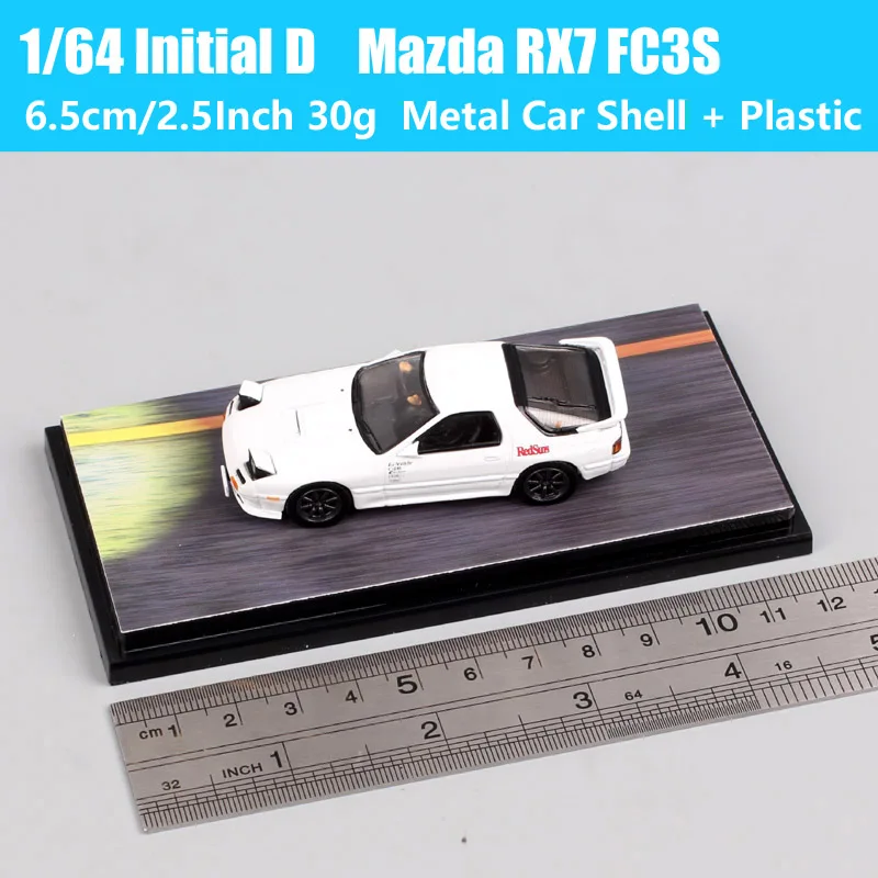 1/64 스케일 마즈다 RX7 FC3S FD3S 레드 썬즈 Efini RX-7 유형 RS 자동차 모델 타카하시 케이스케 다이캐스트 및 장난감 차량 취미 일본 HJ64