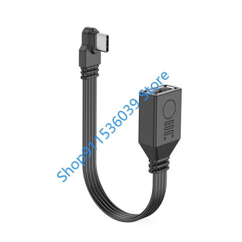 Right-Angle USB-C to USB-A OTG Adapter Cable