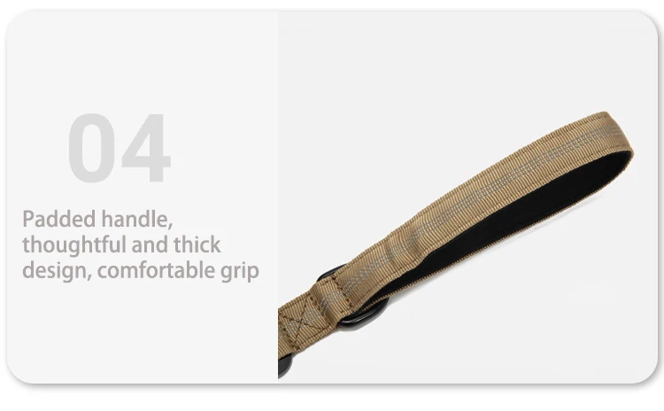 Durable Nylon Dog Collar & Leash Set – Reflective Tactical Training Leash for Large Dogs