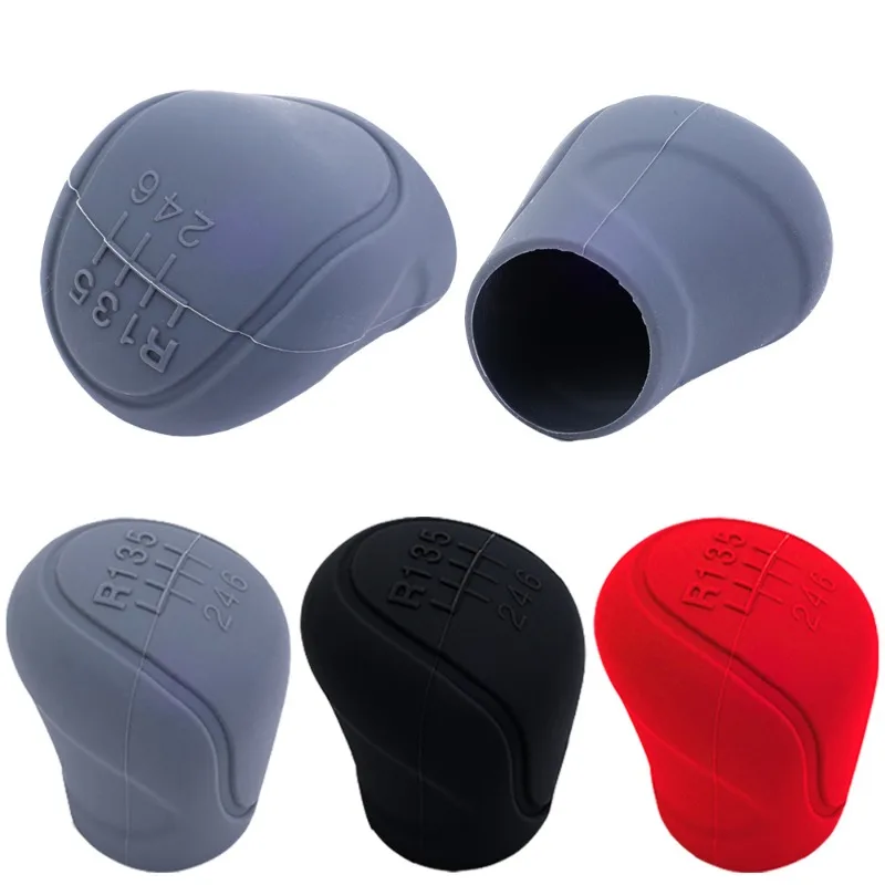 Car Gear Shift Collars Universal Car Manual Gear Shift Grip Silicone Non-Slip Cover 6-speed Gear Shift Grip Protective Covers