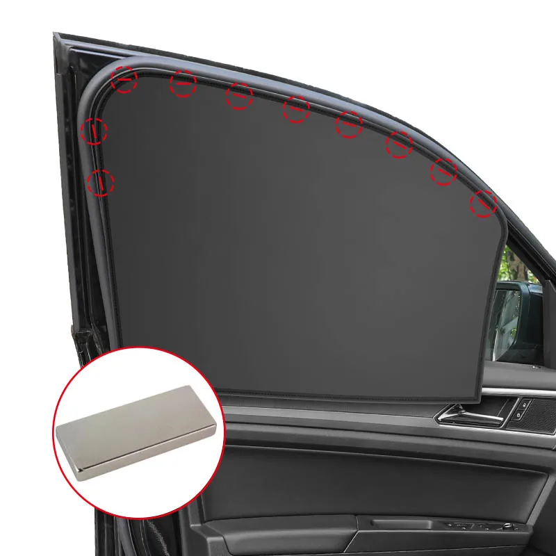 

Magnetic Car Sun Shade UV Protection Cover Car Curtain Window Sunshade Side Window Mesh Sun Visor Summer Protection Window Film