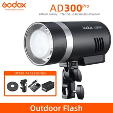 Godox AD300Pro Outdoor Flash Light 300Ws TTL 2.4G 1/8000 HSS with Battery for Canon Nikon Sony Fuji Olympus Pentax
