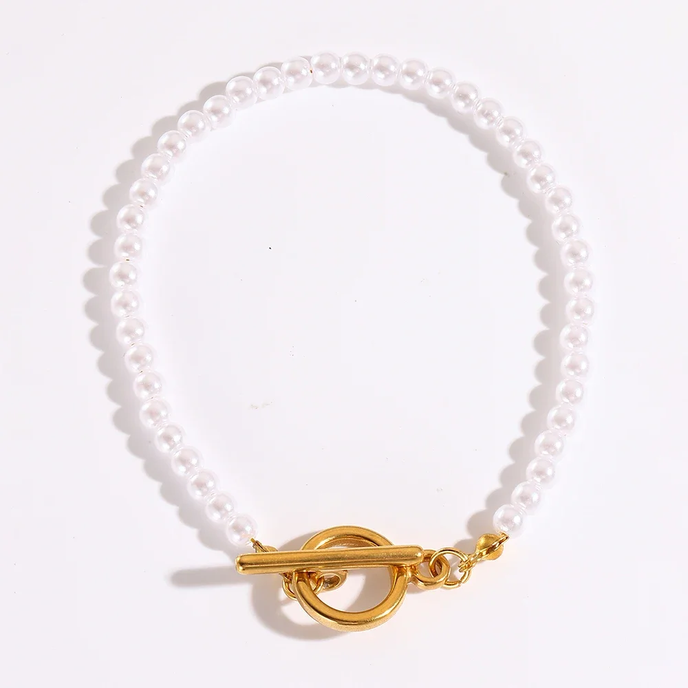 Friendship Bracelet Fashion New 2024 Resin Imitation Pearl OT Clasp Chain Women's Luxury Designer Jewelry Girlfriend Gifts 3