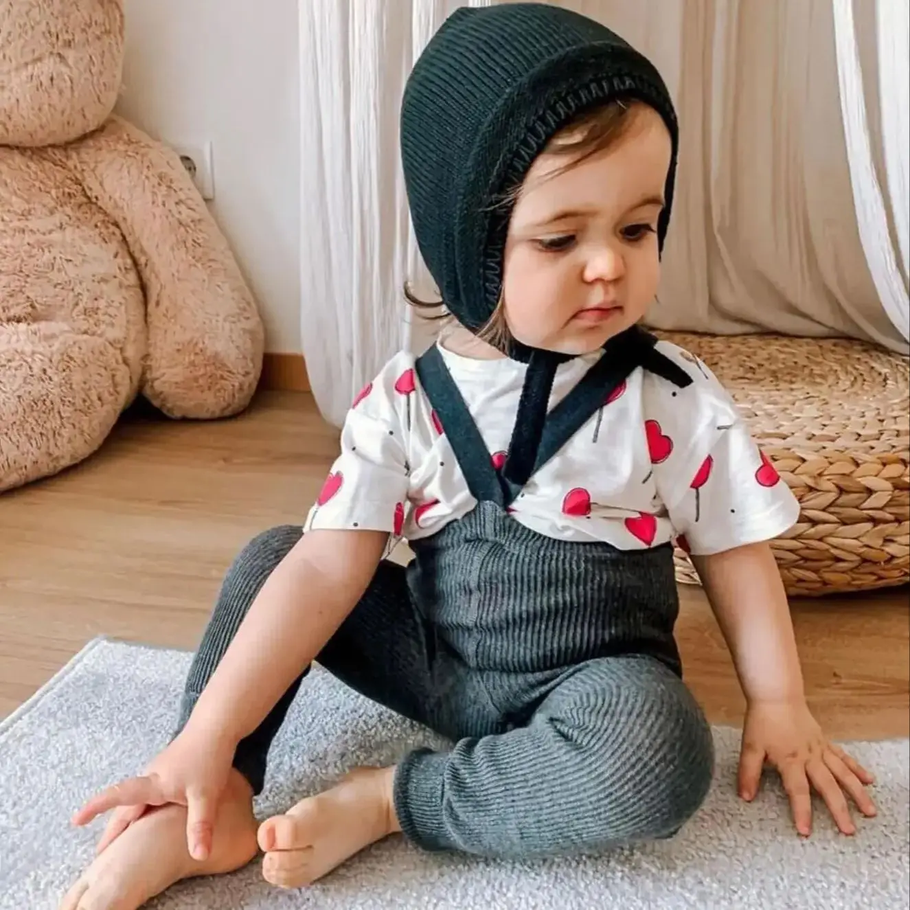 Collant Con Bretelle Per Neonati - Maglia Di Cotone, Vita Alta, 0-3 Anni, Multi Colore - Foto 11