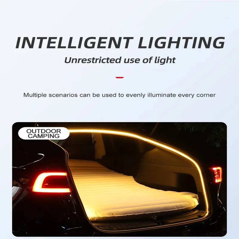 Everything Is Solar After Trunk Light for Tesla Model Y 2020-2025 Launch Juniper Bright LED Silicone Light Yellow White Rear Magnetic Induction - Image 3