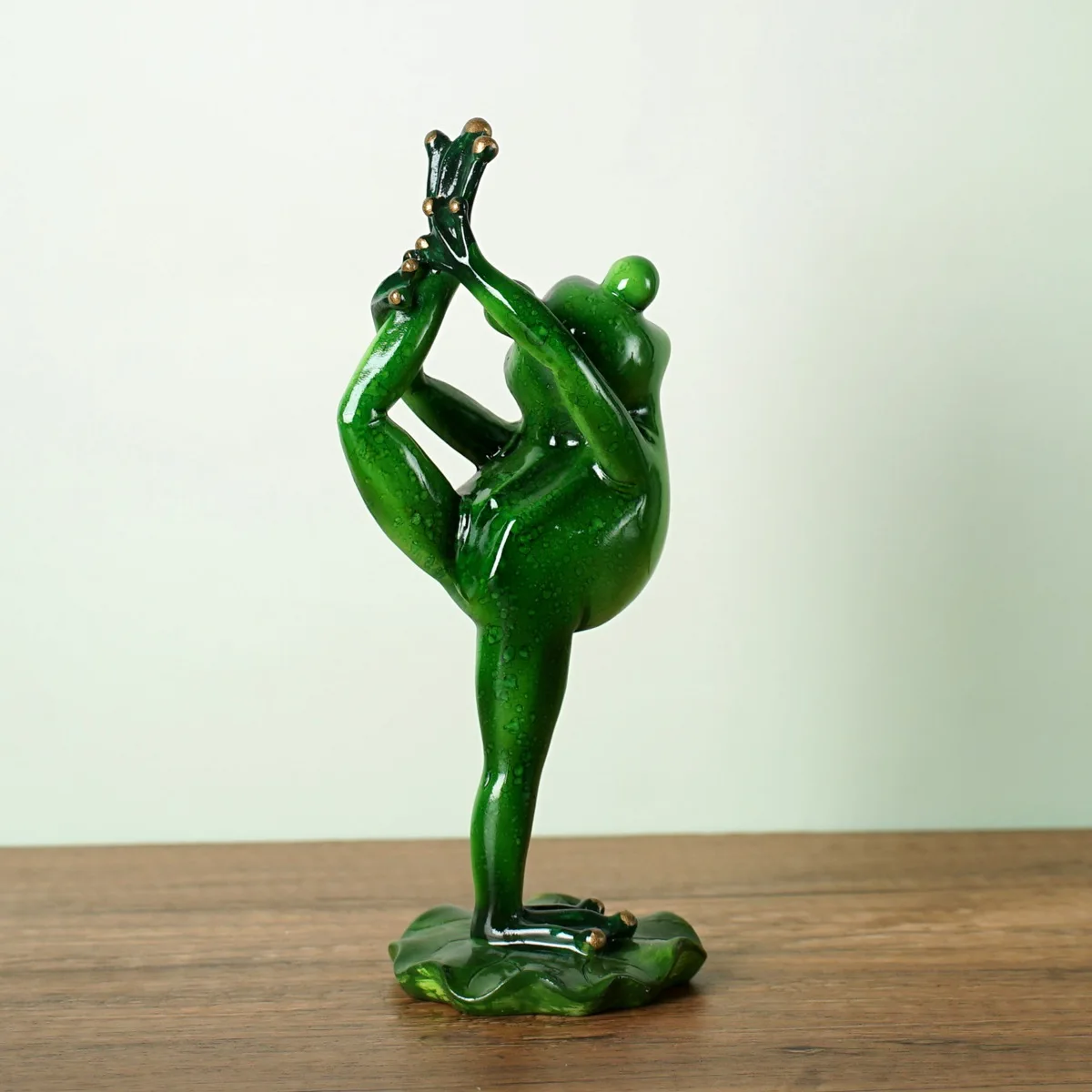 Meditation Gift Yoga Frog Figurines Lotus Pose Headstand Splits Prayer Pose Zen Animal Statue Bookshelf Decorations Shelf