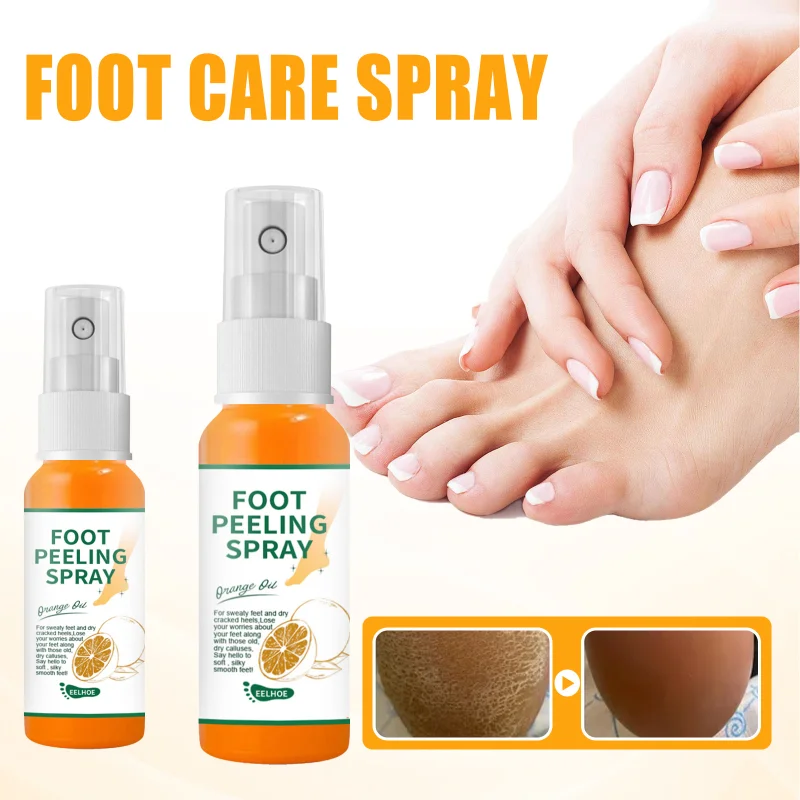 

Foot Care Spray Citrus Heel Elbow Knee Exfoliating Anti-Drying Crack Peeling Removal dead skin Calluses Hand Feet repair liquid