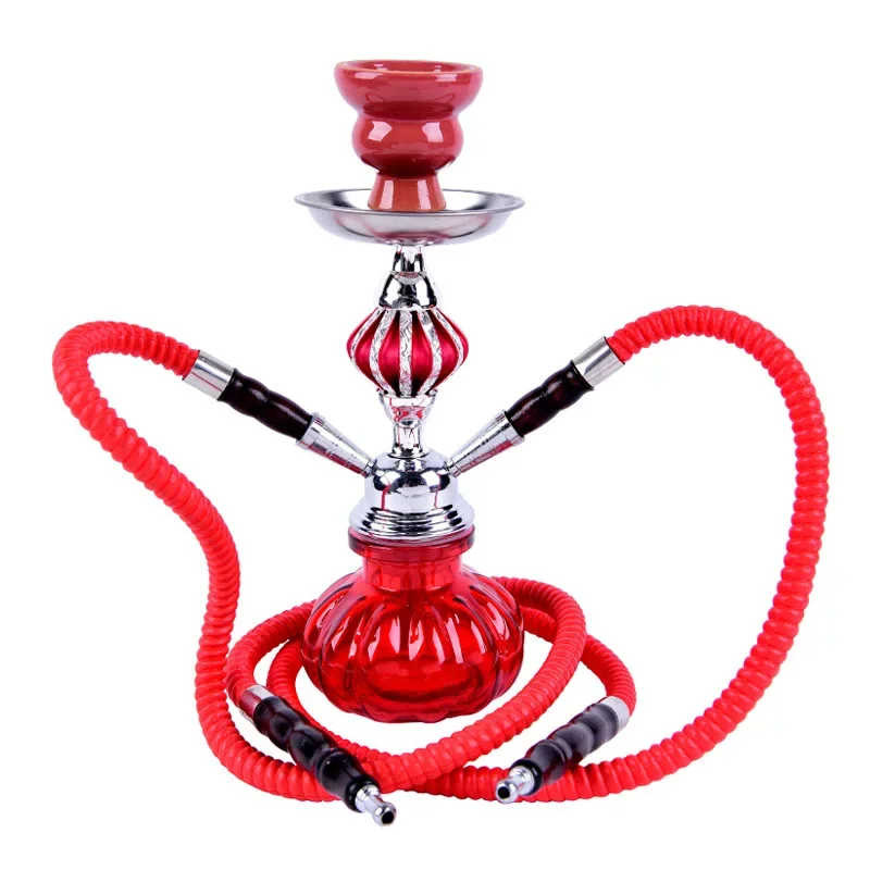 Double Hoses Hookah Shisha Pipe Set Nargile Chicha Sheesha Chicha Narguile Completo Bowl Charcoal Tong Glass Hookah Smoking Pipe hookah accessories hookah holder hookah pipes hookah set hookah mouthpieces