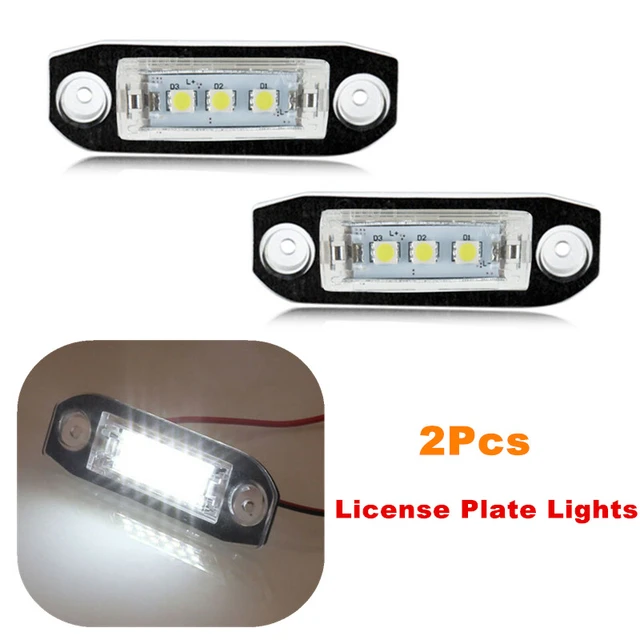 LED License Plate Light For Volvo S80 XC90 S40 V50 V60 V70 XC60 S60 C70  XC70 Canbus Error Free Number Lamp - AliExpress