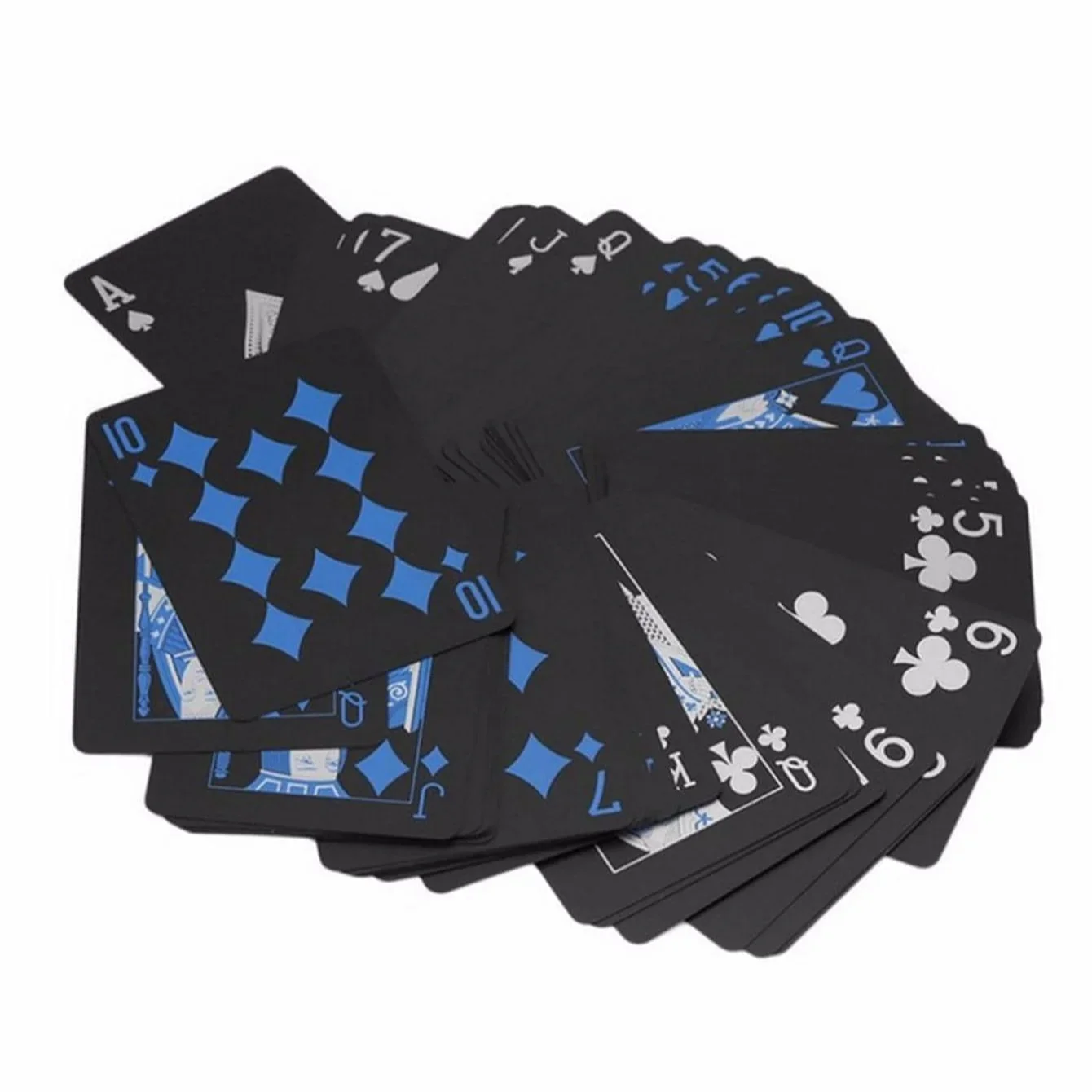 54pcs Cardwaterproof Black Matte Playing Card PVC