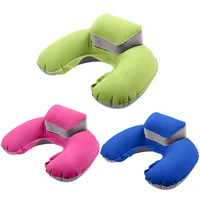 Foldable U-shaped Neck Support Pillow Inflatable Cushion Memory Foam Travel Pillow Neck Super Soft Pillows Air Plane Fluffy 1pc 2