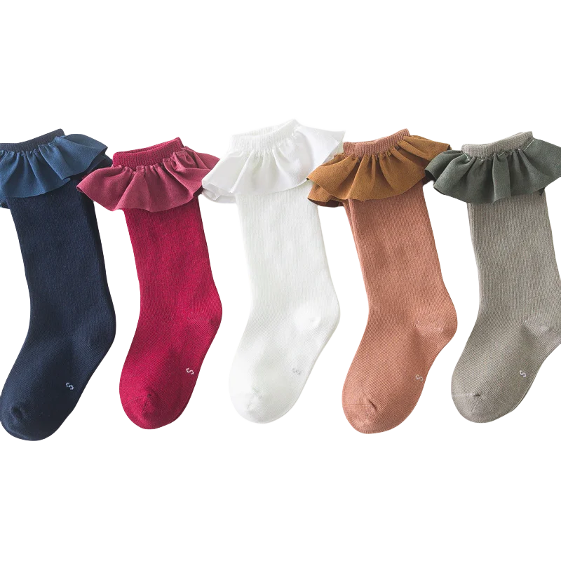 Baby Girls Cotton Knee Socks 1 Pairs cotton socks children socks cotton knee socks