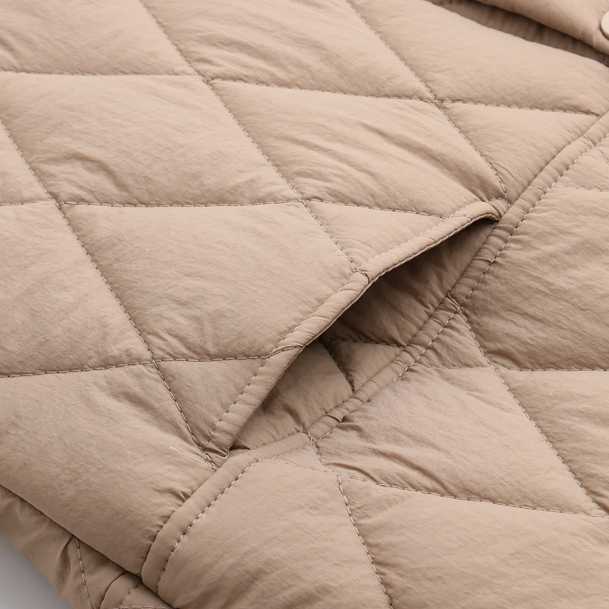 4XL Autumn Winter 2022 Plus Size Parkas Women Clothing Loose Fit Padded Jacket Fashion Hooded Argyle Split Thin Cotton Coat