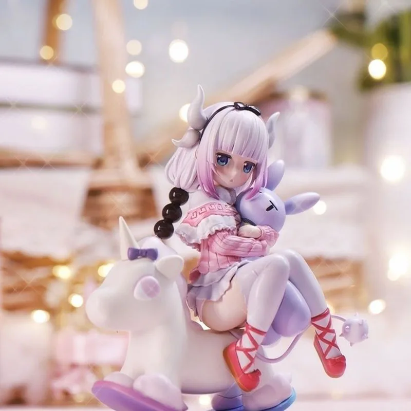 

17cm Anime Miss Kobayashi's Dragon Maid Action Figure GK Kanna Kamui Figure Trojan Rocking Dragon Maid Figurine Model Toys Gifts