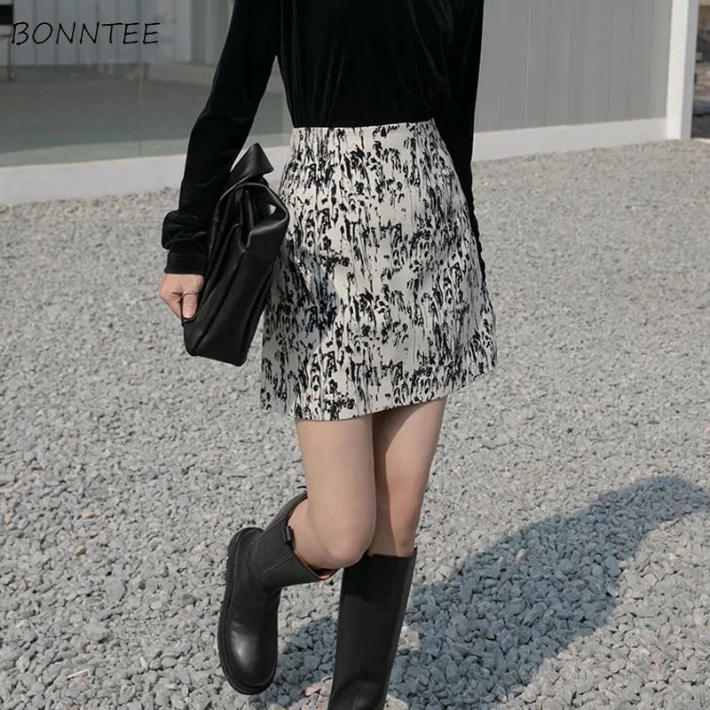 

Mini Skirts Women Daily Designed All-match Leisure Basics Vintage Korean Style Elegant Popular Ladies Spring Tender Delicate New