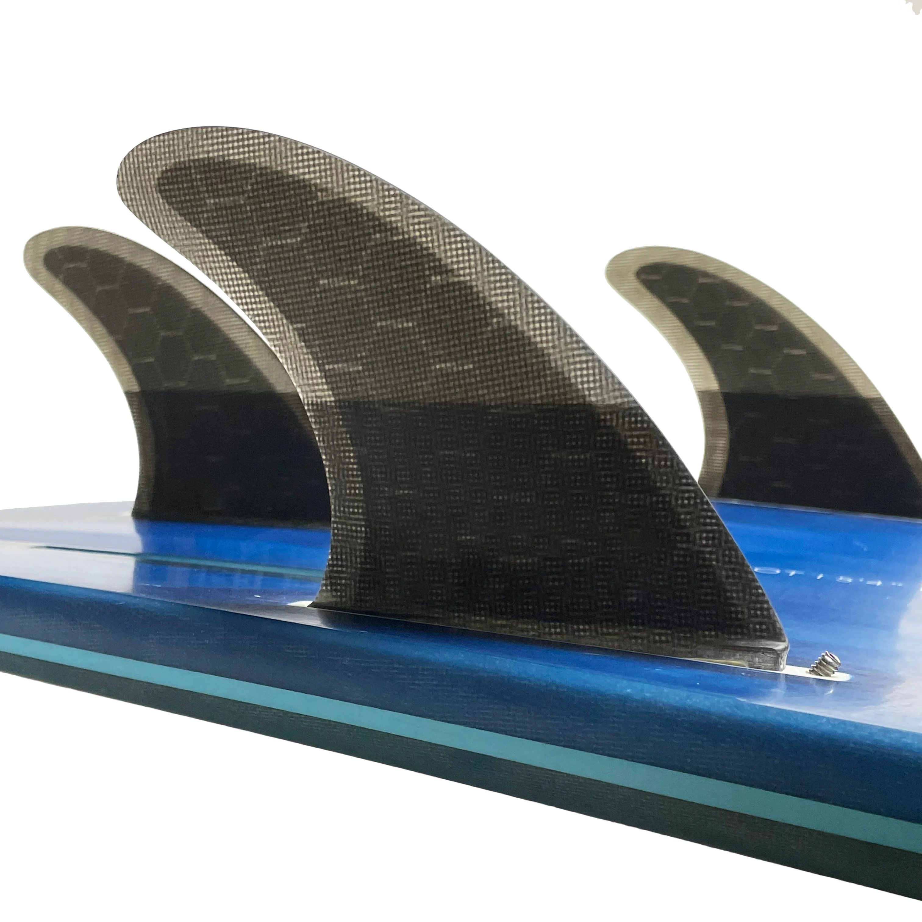 3PCS/Set F II G7 Size Surf Fin Fiberglass Honeycomb L Size Surfing Tri Fins Water Sports
