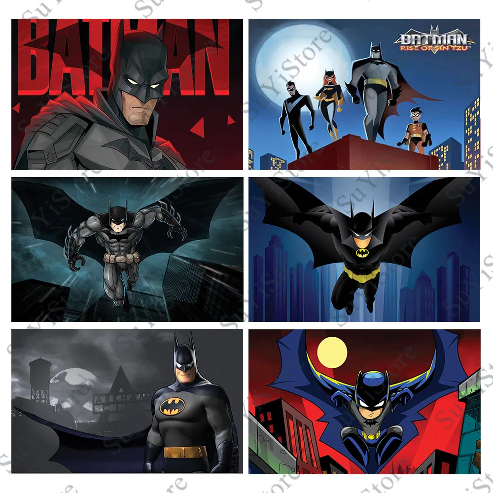 

Superhero Batman Custom Backdrop DC Comics The Dark Knight Boys Birthday Decoration Banner Photography Background Photo Studio