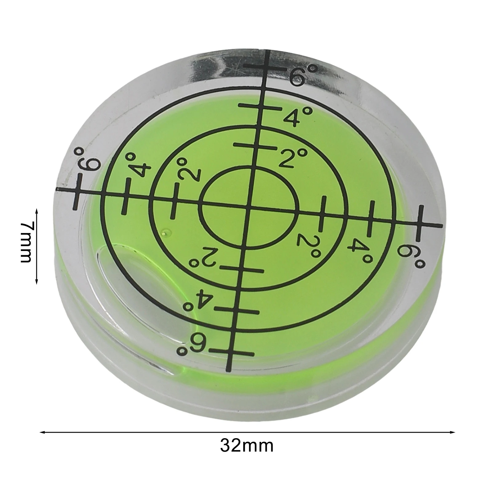 10개입 32x7mm 스피릿 버블 각도 마크 레벨 원형 측정기