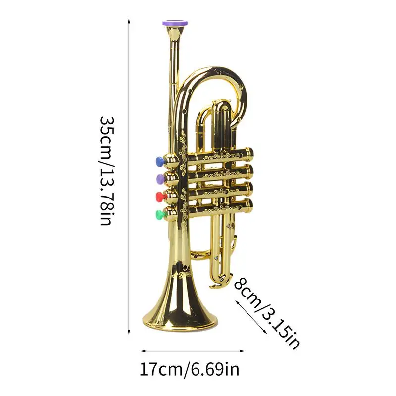 Trumpet Horn Toy Musical Wind Toy Parent-Child Music Instruments Teaching Aids For Boys Girls Toddler Children