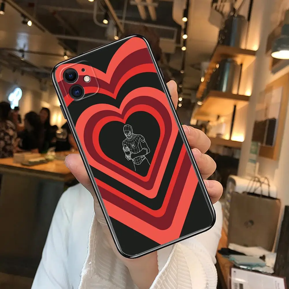 Фото Чехол LOVE Spider-Man для iphone 13 Pro Max, 12 11 Pro Max 8 PLUS 7PLUS 6S XR X XS 6 mini se №2