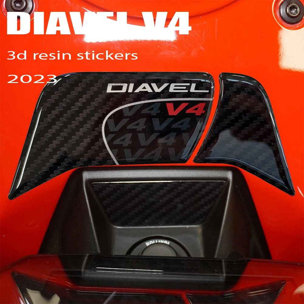 

New 2023 Diavel V4 Motorcycle Accessories Key Ignition Area Protector 3D Epoxy Resin Sticker Kit for Ducati Diavel V4 2023-