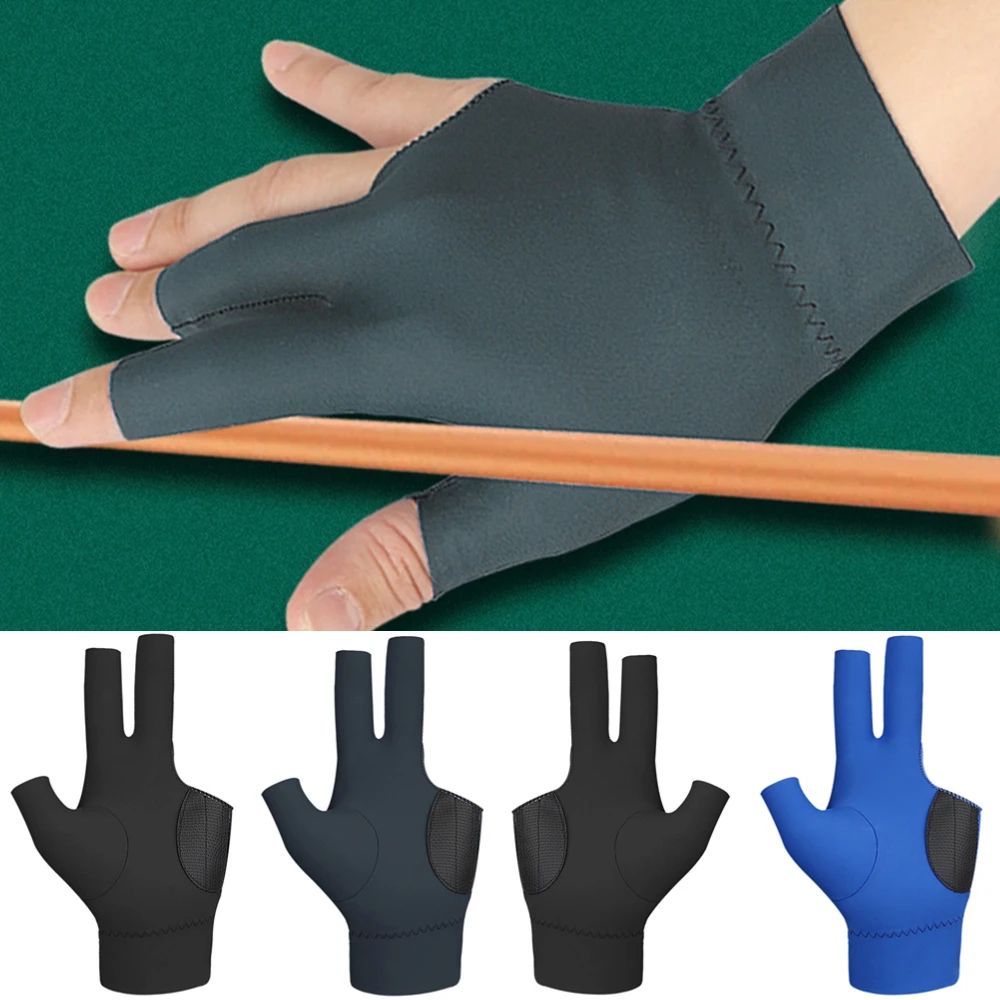 미끄럼 방지 풀 슈터, 3 손가락 장갑, 당구 경기 장갑, 전문 당구 장갑, 여성 남성 손 보호, 1PC