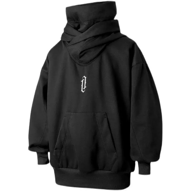 

Men's and women's autumn and winter high collar Hoodie original brand super fire loose solid color long sleeve Pullover Hoodie