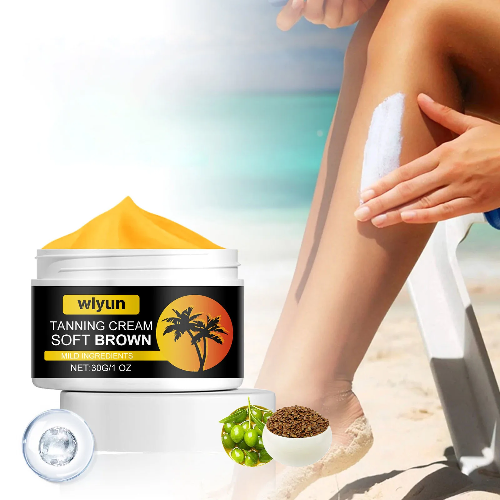 Tanning Accelerator Cream Self Tanner Bronzer Booster Indoor Sunless Sunbath Beach Moisturizing Nourishing Sexy Bronze Tan Cream
