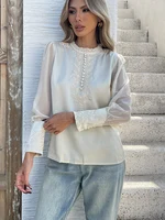New Spring embroidery shirts for ladies Fashion chiffon sleeve Women's blouses blusa mujer - Image 2