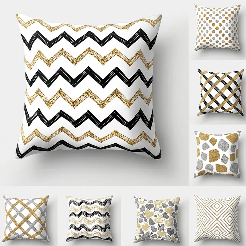 

Geometric Nordic Sofa Cushion Decor Throw Pillow Cover Stripe Pillowcase Home