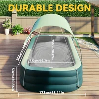 1 pièce [dépare l'été] piscine gonflable équipée d'un pare-soleil Extra-large, vert frais apporte un sentiment de fraîcheur à la maison 2