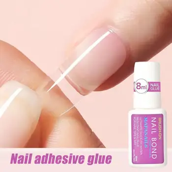 Adesivo per unghie 8ml Colla per unghie ad asciugatura rapida Professionale per punte false Estendi la pressa Punte per unghie morbide e forti Gel per accesso alla nail art N8y9