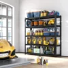 78" H Garage Shelving 3000LBS Heavy Duty Storage Shelves Adjustable 5 Tier Metal Shelves, Warehouse 18" D*47.5" W*78" H,Black 2