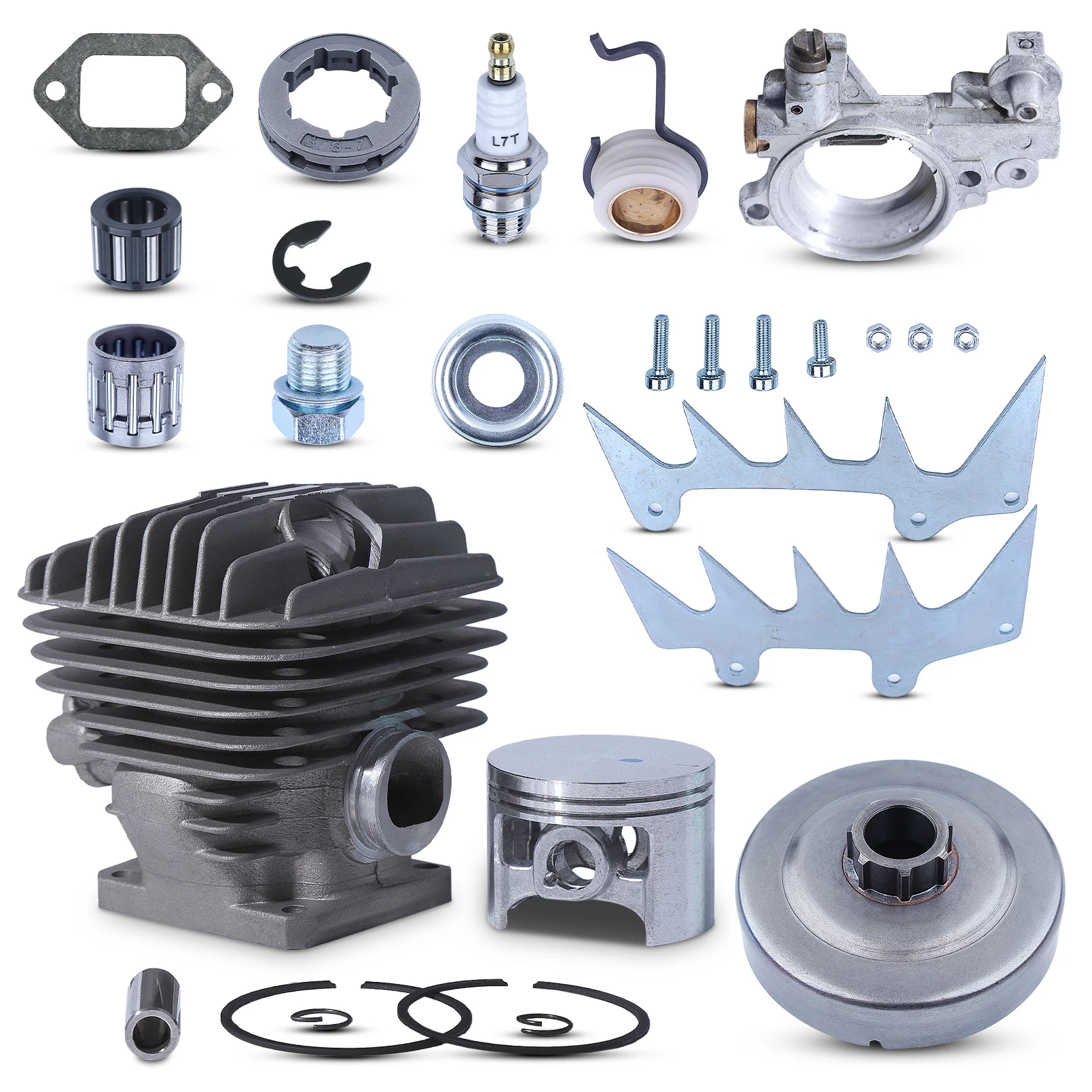 Kit Pistone Cilindro 54Mm Per Parti Motosega Stihl Ms460 046 11280201221 Guarnizione Paraurti Valvola Di Decompressione