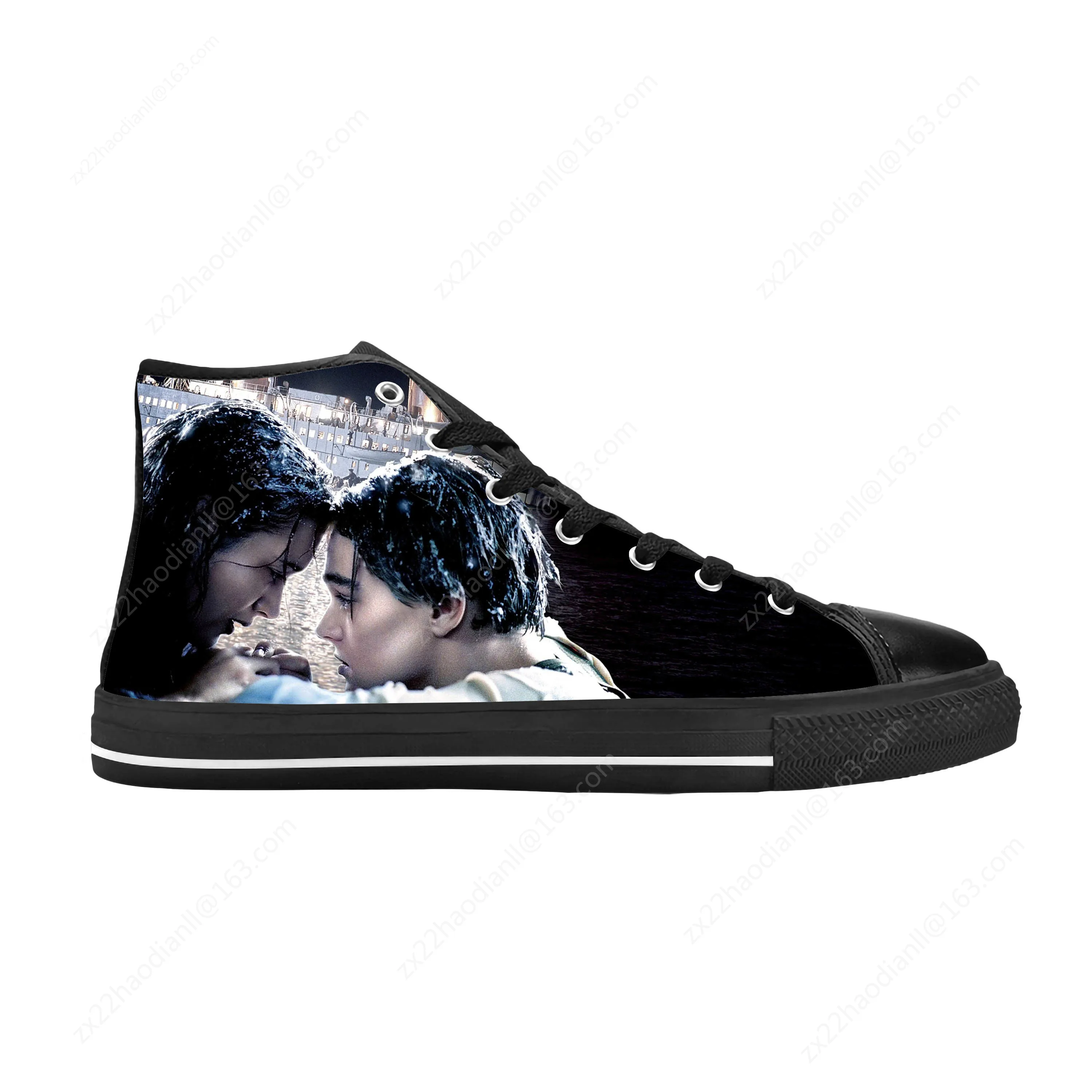 Classic Movie Titanic Leonardo DiCaprio Jack Rose Casual Cloth Shoes High Top Comfortable Breathable 3D Print Men Women Sneakers