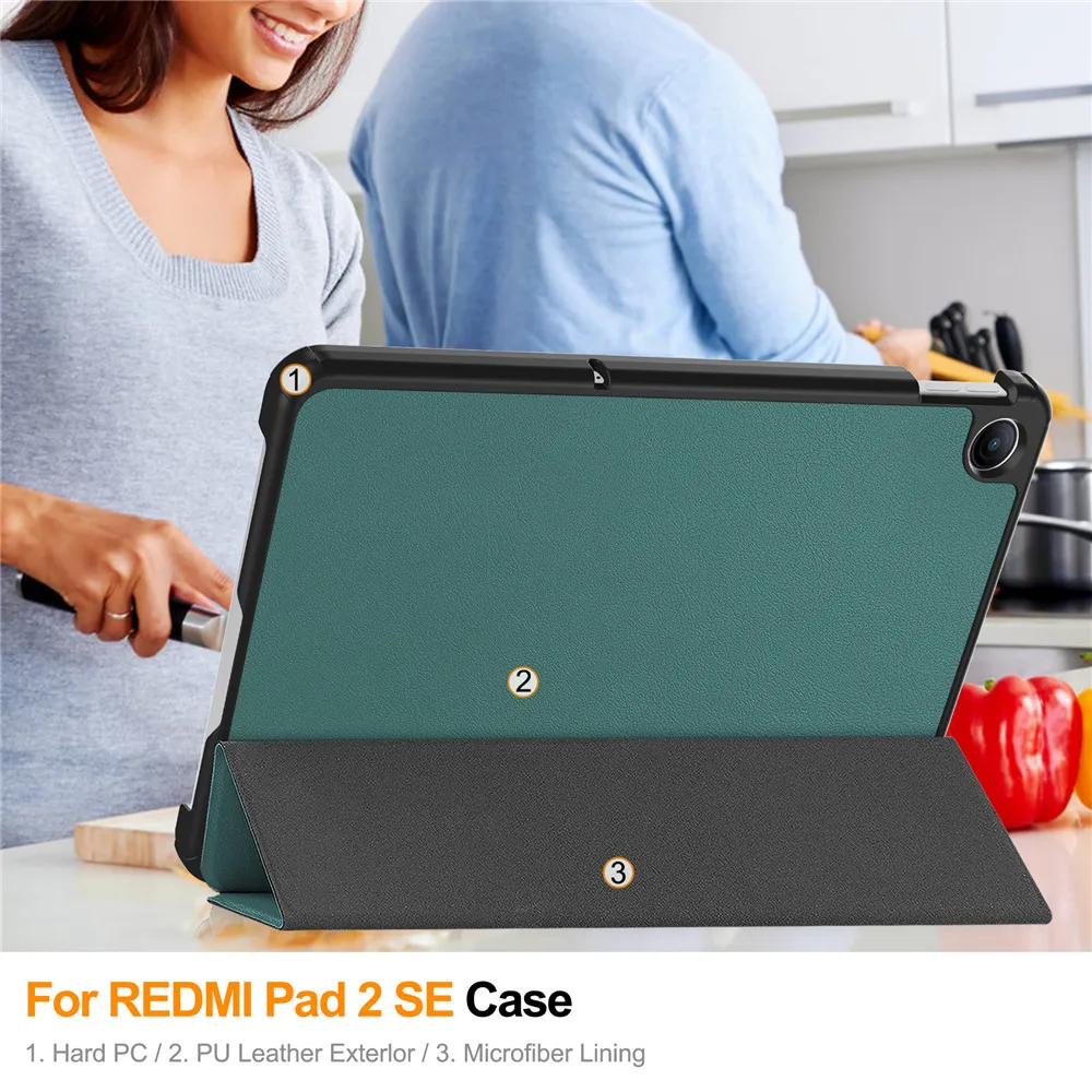 Enhanced Product Title: Premium Leather Folding Stand Smart Tablet Cover with Magnetic Closure - 9.7 Inch