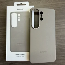 Elegant Leather Phone Case - Genuine Shockproof Protective Back Shell - Galaxy S26 (Dark Grey)