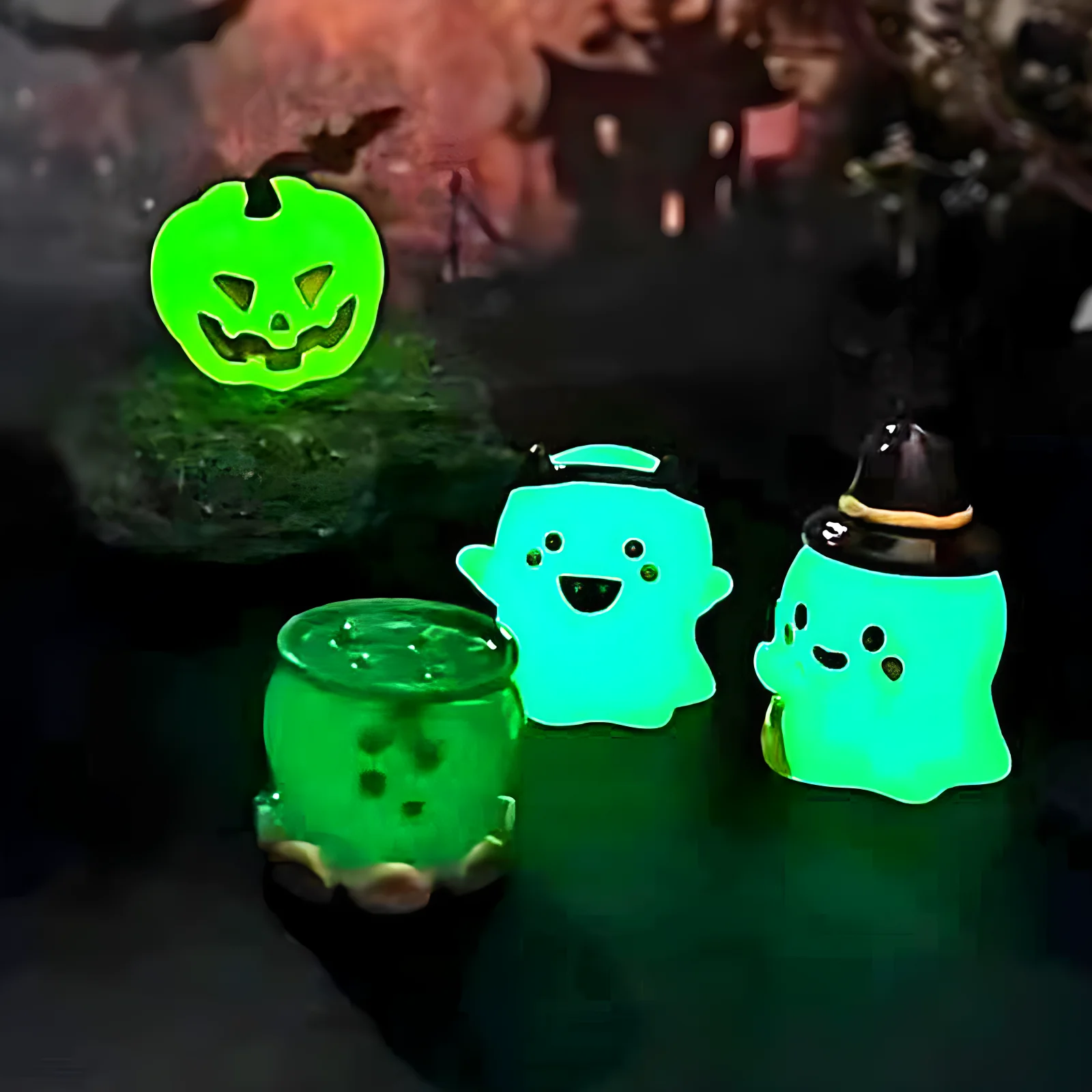 Light Up Your Halloween! 6PCS Multi-Purpose Glow Ornaments for Parties, Home, and Car Decor - Image 2