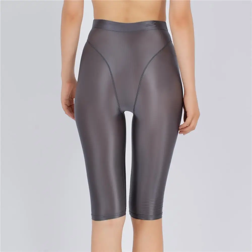 Sexy Women Thin Sheer See Through High Waist Shorts Pants Candy Color Elastic Shaper Hot Short Soft Casual Yoga Short Pant