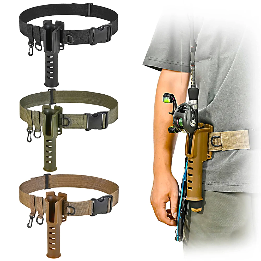 Fishing Waist Belt Rod Holder Adjustable Fishing Wading Belt Rod Holder Wader Waist Gear Accessories fishing rod holder