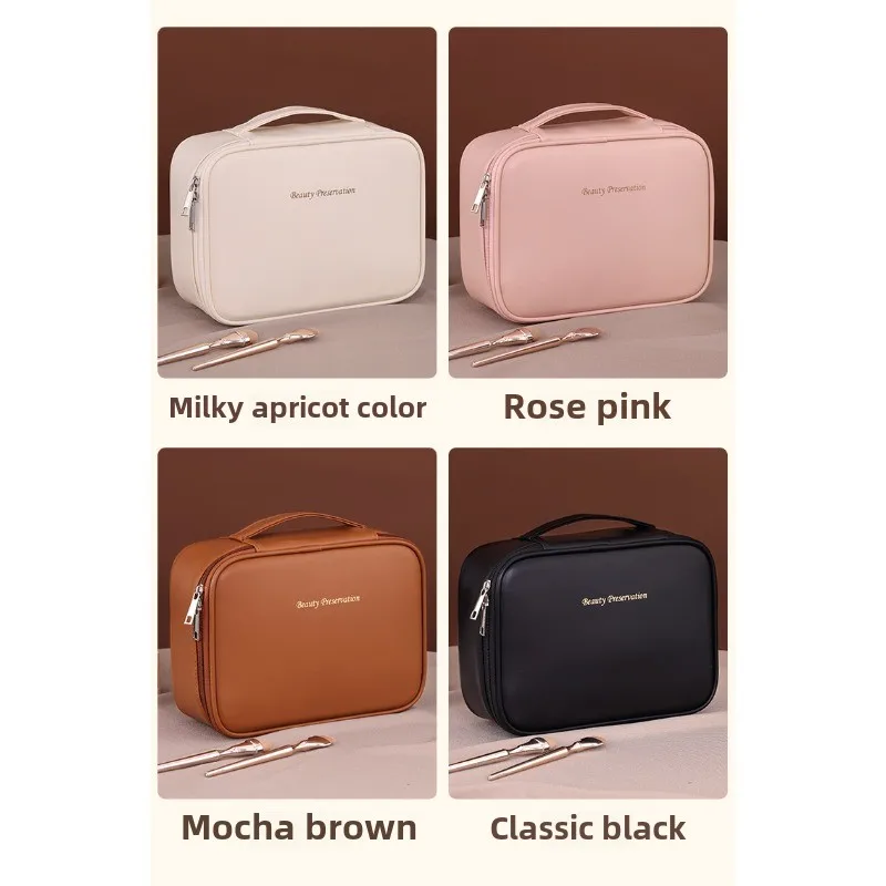 Women's Makeup Bag Large Capacity Double Layer Cosmetic Bag Waterproof Toiletry Pouch Cosmetics Organizer Travel Essentials 5