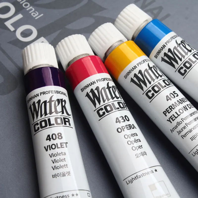 SHINHAN Professional Transparent Watercolor Paint 30 Color 7.5ml Set/20 Color 12ml Set for Artist Drawing Brush Art Supplies