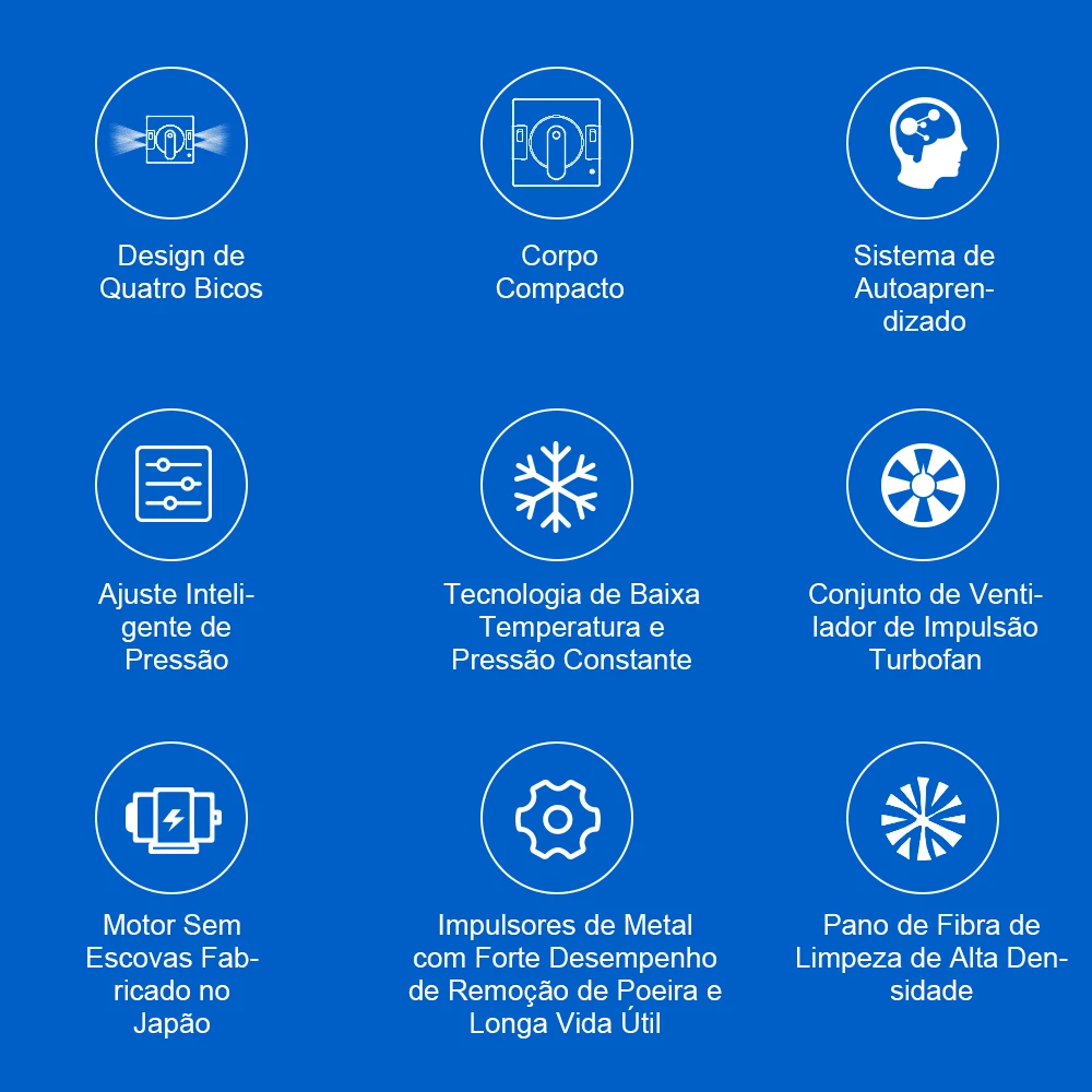 منظف النوافذ الآلي Liectroux YW509، رش مياه بأربع...