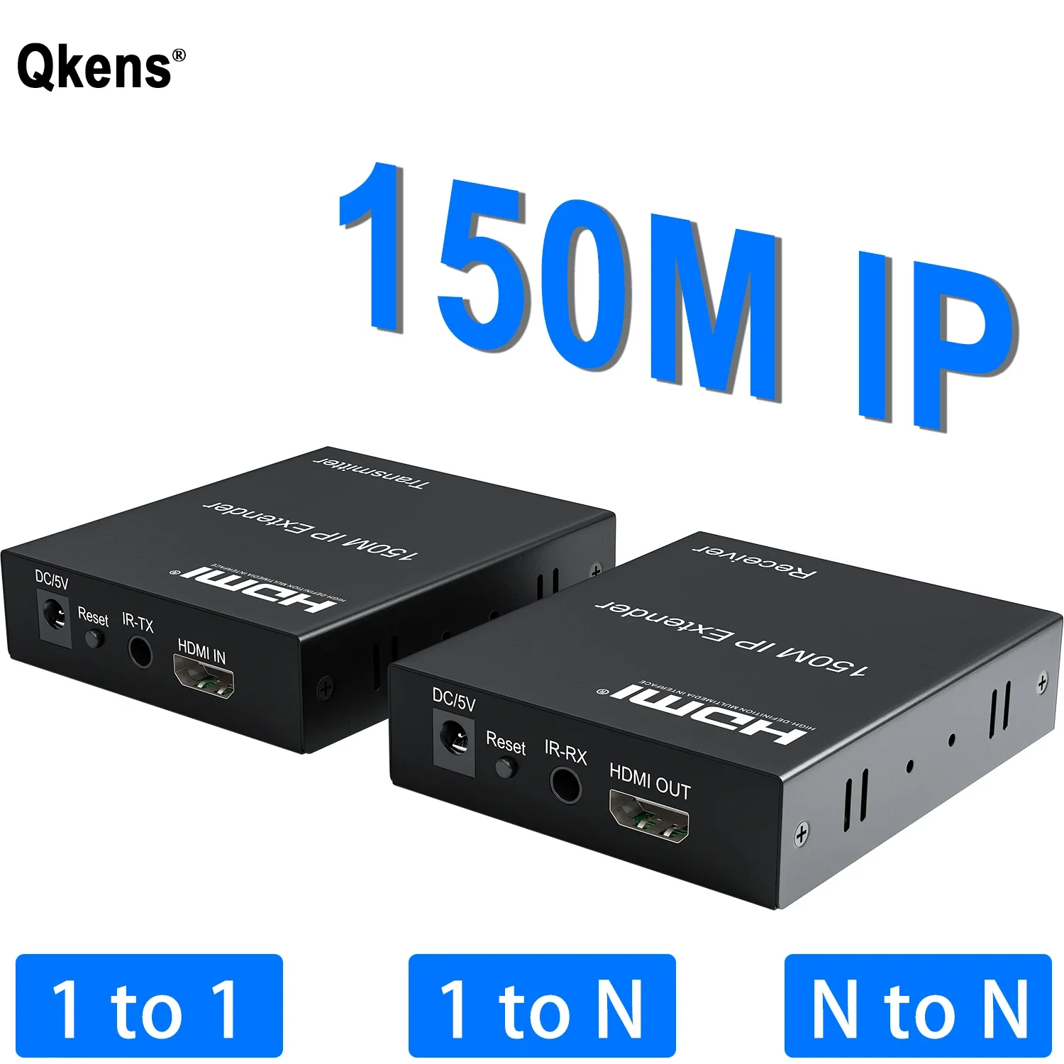 

150M HDMI Extender Over IP TCP Rj45 Cat5e Cat6 Cable 1080P HDMI Ethernet Video Transmitter and Receiver N To N By Network Switch