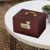 Vintage Style Wooden Box Piggy Bank Organizer Password Lock Collection Treasure Chest Treasure Box for Kids Gifts Souvenir 3