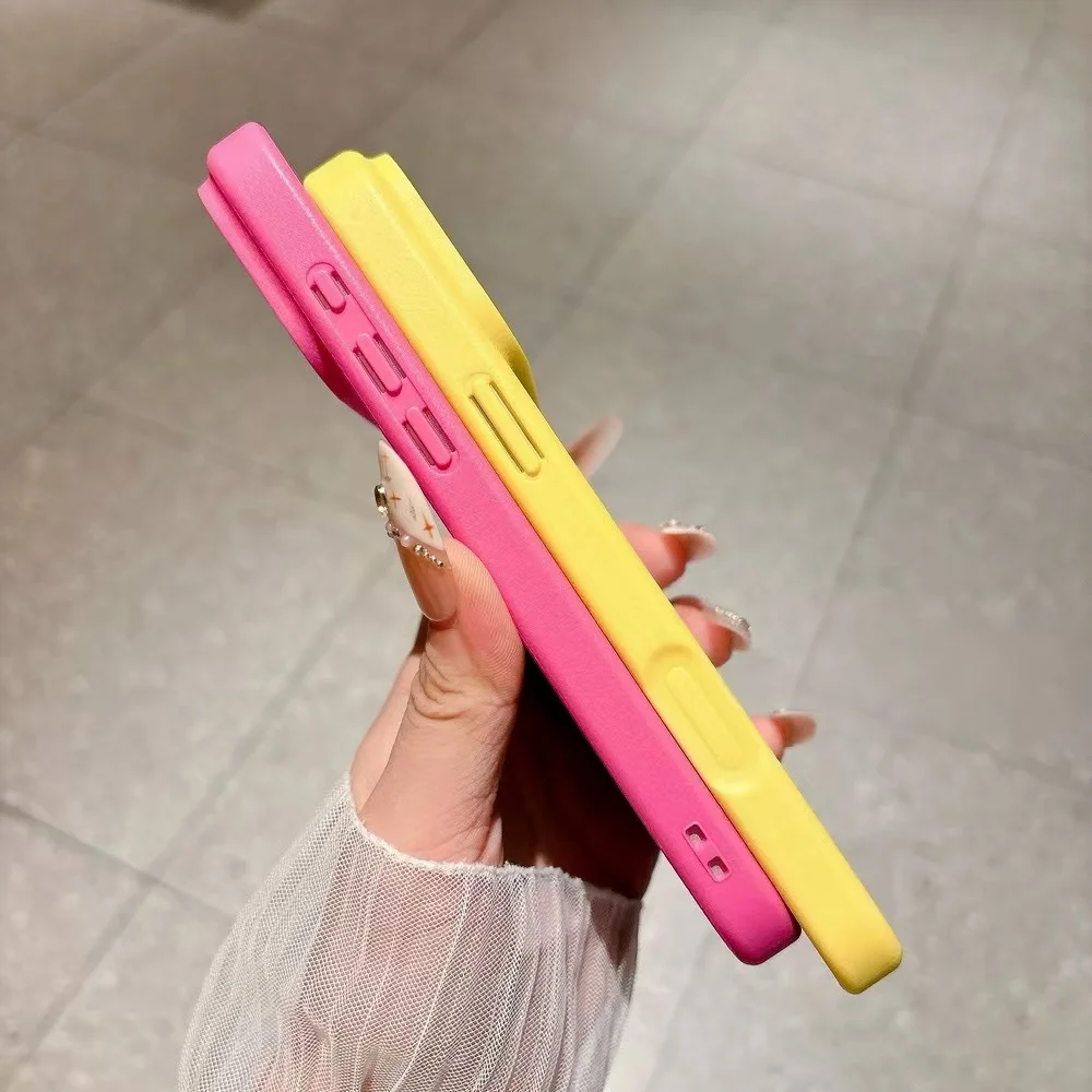 Vibrant Color Block Shockproof Phone Case with Magnetic Charging Compatibility