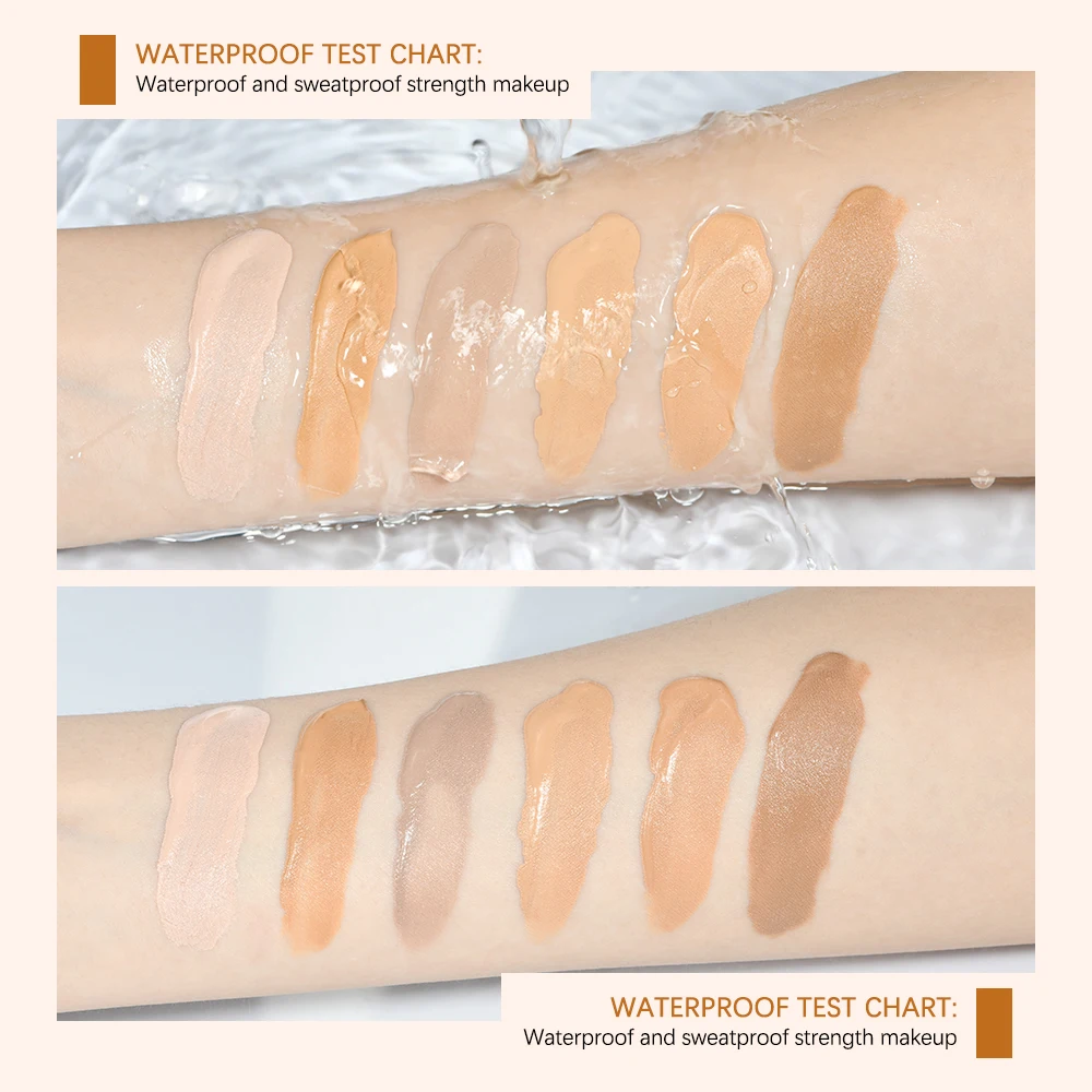 Flawless All Day 6 Color Waterproof Concealer Foundation For Women Makeup Full Coverage Long Lasting Moisturizing 5