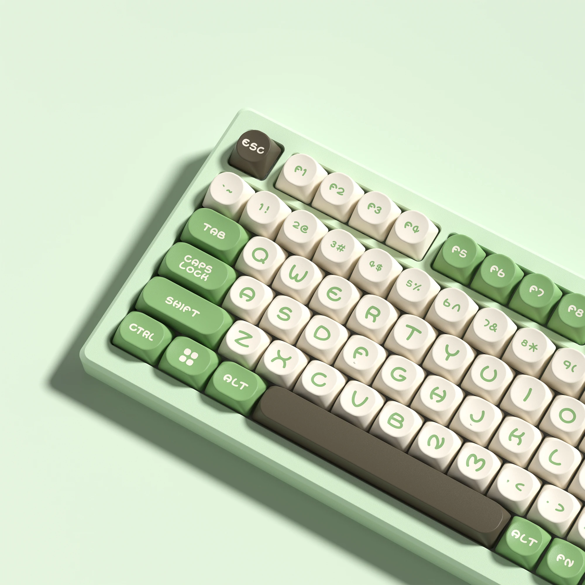 Cherry mx Switch Teclado Gaming Mecânico Green Pine Perfil Moa Pbt Keycaps Faça Você Mesmo Double Shot 61 84 104 Chaves - Imagem 4